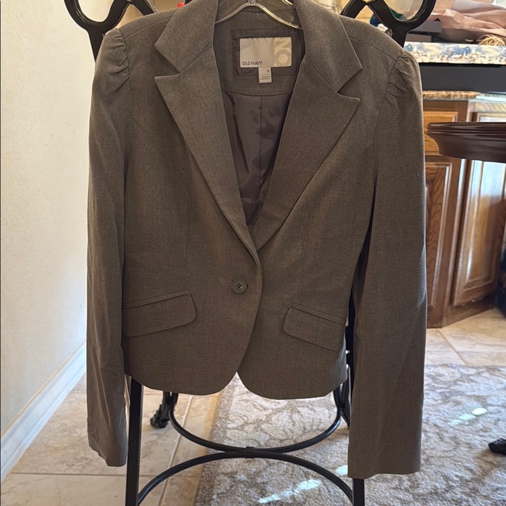 Old Navy Gray Blazer Professional Tailored Style suit jacket